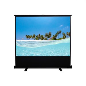 성지 4:3 이동형 빔프로젝터 스크린 유압 이동식 스크린 캠핑 휴대용 무타공 롤러블 빔스크린 쏠림발판 매트원단