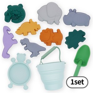 토이토 실리콘 모래놀이 11pcs 올인원 세트 접이식 소프트 샌드토이
