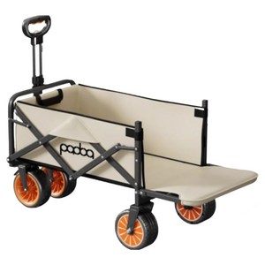 CampHub 접이식 전동 캠핑 웨건 테이블 대용량 대형 6km 캠핑카트웨건 스피트 전동웨건 캠핑웨건 캠핑카트, 1개, 파워베이지 (백오픈)