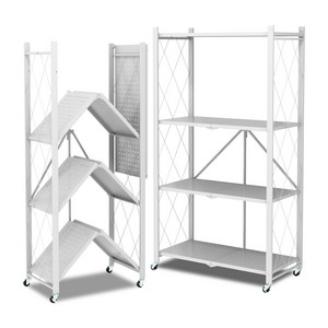 체인지업 폴딩 철제선반 2026 NEW 최신형 접이식 다용도 이동식 철제 주방 베란다 정리 수납장