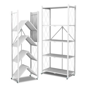 체인지업 폴딩 철제선반 2026 NEW 최신형 접이식 다용도 이동식 철제 주방 베란다 정리 수납장