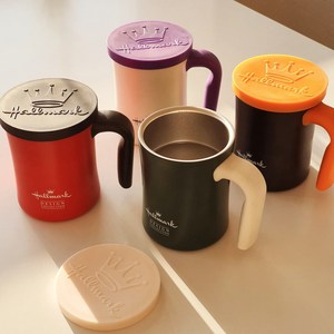 홀마크 티투스 스테인레스 머그컵 450ml BPA Free 사무실컵 캠핑, 레드, 1개