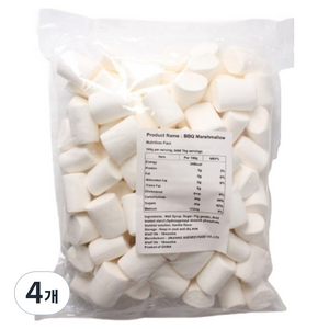 바베큐용 마시멜로, 4개, 1kg