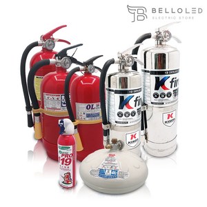 동성바텍 오일전기 K급 소화기 간이소화기 분말소화기 3.3kg 3L 4L 3kg 가정용 주방용 휴대용, 1개, 혼합색상