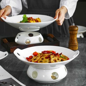 Mexholin도자기 워머 가열 플레이트 접시 촛불 가열 세라믹 내열 보온 그릇Mexholin