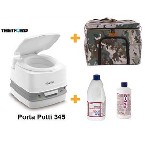 [당일출고] 리오아웃도어 데포드 캠핑변기풀세트 포타포티345 365 캠핑변기+ 슈퍼캠블루 2리터+피아마 슈퍼린스 1리터+ 포타포티가방 mbr 용변분해제 휴대용변기 이동식변기 1세트