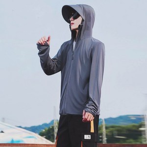 루미빈 남성 여름 통풍 아이스실크 후드 바람막이 자외선차단 낚시 자전거 아우터
