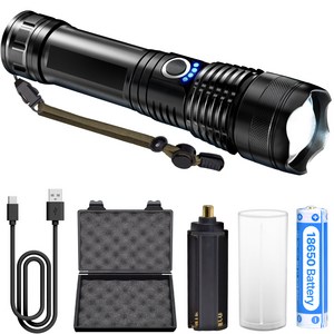 탐사 LED 후레시 충전식 써치라이트 + 18650 배터리 올인원