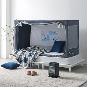 포담포담 1인용 침대용 사각 난방텐트