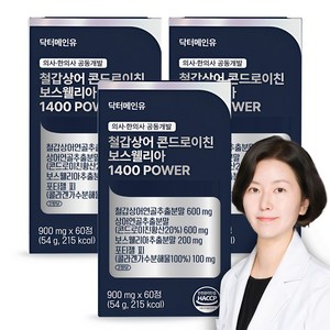 닥터메인유 철갑상어 콘드로이친 보스웰리아 1400 POWER, 60정, 3개