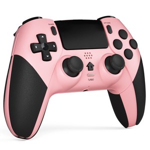 CHEREEKI PS4/PS4 Slim/PS4 Pro 이중 진동 기능을 갖춘 무선 컨트롤러, Pink, 5개