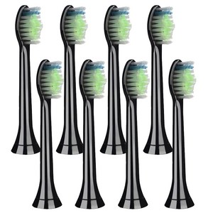 필립스 전동칫솔 호환 칫솔모 HX6938 HX6462 호환 칫솔모 (블랙), 8개, 필립스 (블랙)
