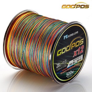 갓포스 다이니마 PE라인 슈퍼라인 5색 PE 8합사 12합사 합사줄 낚시줄 300m 500m, 1개