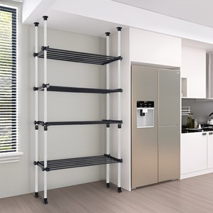 가화홈시스 폭조절 대용량 4단 4폴선반행거 3LB4040