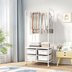 더조아 미르 수납행거 이동식 서랍형 스탠드 옷걸이