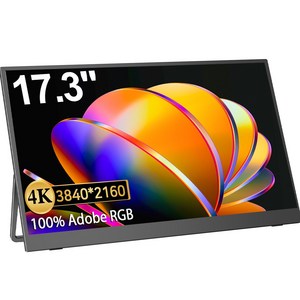 에비크 4K UHD DEX 포터블 100%AdobeRGB HDR 휴대용 모니터, 43.94cm, 노터치