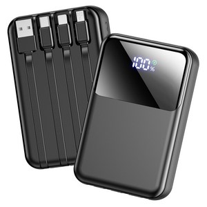 YINTO 20000mAh 보조배터리 고속충전 대용량 일체형 PD 22.5W QC3.0 잔량표시 멀티단자