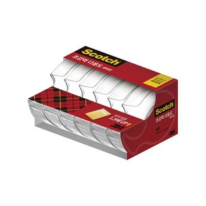 3M 초강력 다용도 투명 테이프 1825D-6 세이빙팩 18mm 25m 내구성 테이프, 단품