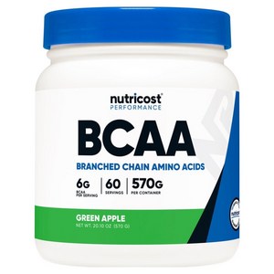 뉴트리코스트 BCAA 파우더 그린애플향, 570g, 1개