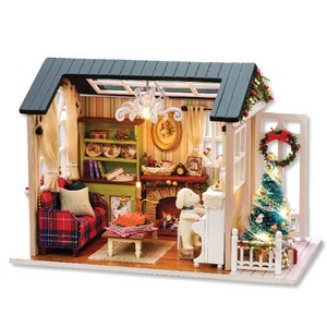 프라임위너스 DIY 미니어처 하우스 키트 레트로 크리스마스