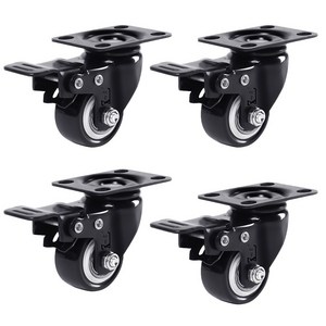 코랙코리아 우레탄 가구용 산업용 교체용 1.5인치 2인치 3인치 4인치 5인치 회전 브레이크