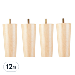 숲인더시티 원목 가구다리 나무 타이블다리, 12개, 15cm