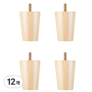 숲인더시티 원목 가구다리 나무 타이블다리, 12개, 8cm