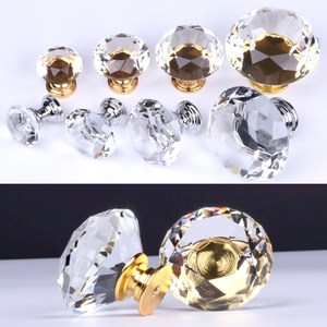 크리스탈 다이아 가구 손잡이 옷장 서랍장 붙박이장 문고리 핸들 서랍 장롱 씽크대 교체용 골드