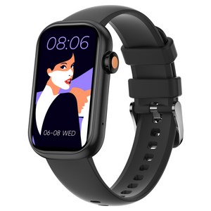 와피크 통화가능 블루투스 운동시계 알림 확인가능한 스마트워치 X3 스마트밴드, GPS + 블루투스, 3.7cm, 블랙