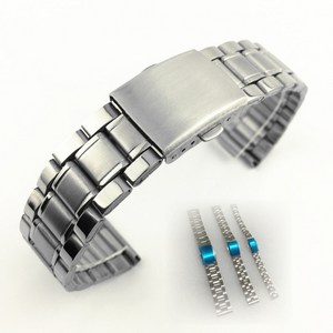 스텐 더블 스냅 손목 시계 스트랩 시계줄 diy 호환 호환용 범용 밴드 버클 클래식 심플 모던 메탈 가성비 남성 정장 스텐줄 14mm 16mm 18mm 20mm 22mm