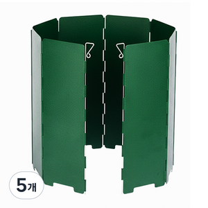 다나몰 캠핑 가스 버너 가림막 바람막이 8단 파우치세트, 5개, 밀리터리 그린