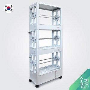 수경팜 수경재배기 3단 국내제작/조달청/학교장터 등록 가정용 매장전시 체험학습용 식물재배기 스마트팜 단수 조절 가능, 1개