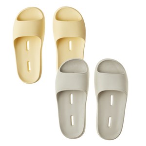 베이스알파에센셜 문에 안걸리는 발등 낮은 욕실화 2종 세트 국내생산/EVA재질