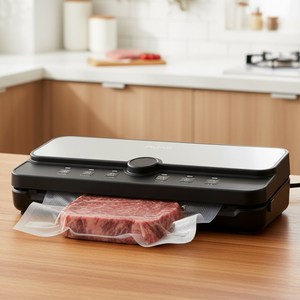 [26년형]신일 식재료보관 진공포장기 건식 습기 수분 진공 밀봉 수비드 80KPA, 3. 진공포장기(1번 기본구성)+비닐롤백대형3개