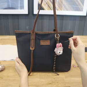 DIY 키트 가죽 공예 가방 만들기 랩탑쇼퍼백, 스카이, 1개