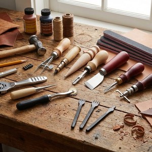 leathercraft 가죽공예공구 가죽공예도구 가죽공예기구 가죽공구 세트 공방공구, 가죽공예 도구세트B, 1세트