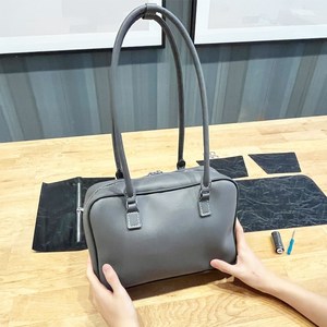 DIY 키트 가죽 공예 가방 만들기 보보백, 그레이, 1개