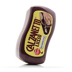 칼자네토 슈샤인 광택 스펀지 구두약, 브라운, 1개