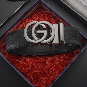 CKIRUV 프리미엄 소가죽 자동 버클 캐주얼 정장 벨트 허리띠