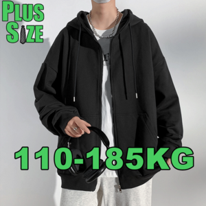 빅사이즈 남자 후드집업 봄가을 5XL/6XL/7XL 오버핏 데일리 무지 베이직 투웨이 후드집업심플 긴팔 맨투맨 트레이닝복 세트