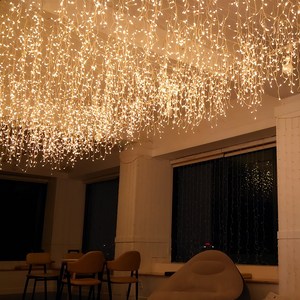 크리스마스 LED 24V 고드름 전구 호텔식 무드 캠핑 줄조명 파이라이트, 웜색, 9개