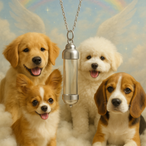 메모리안 메모리얼스톤 강아지 고양이 털목걸이 유골함 추모함 펜던트