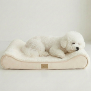 하개랩 강아지 고양이 찰떡척추 침대 방석 쿠션, 1개, 아이보리