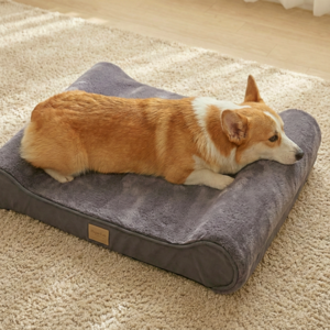 하개랩 강아지 고양이 찰떡척추 침대 방석 쿠션, 1개, 그레이