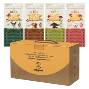 와그작 강아지 하루간식 선물세트 4종 5p