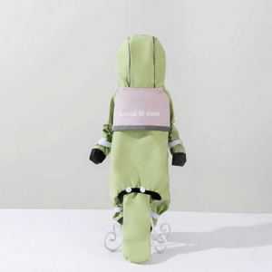 강아지 프리미엄 전신 레인코트 올인원 방수 방풍 후드 우비 비오는날 기능성 야외 산책복