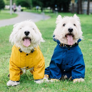 아띠꼴로 강아지 올인원 우비 애견 판초우비 반려견 레인코트 방수옷, 비비드핑크, 1개