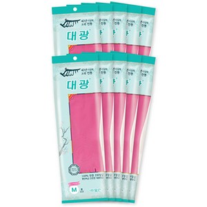 오런 대광 고무장갑, 핑크, 중(M), 10개