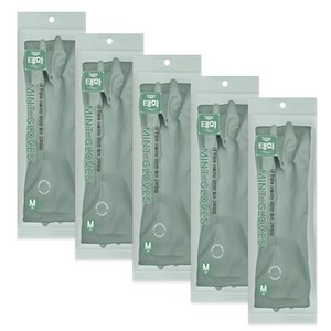 태화 고무장갑 베이지 카키 그레이 민트 블루 컬러 5켤레