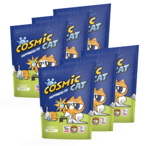 코스믹캣 오리지널 소프트 벤토나이트 고양이모래 6kg 총 6봉(총 2박스 배송), 6kg, 6개, 무향